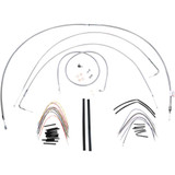 BURLY BRAND B301055 Burly Brand Complete Stainless Braided Handlebar Cable/Brake Line Kit - 16" Ape Hanger Handlebars B30-1055