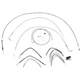 BURLY BRAND B301063 Burly Brand Complete Stainless Braided Handlebar Cable/Brake Line Kit - 16" Ape Hanger Handlebars B30-1063