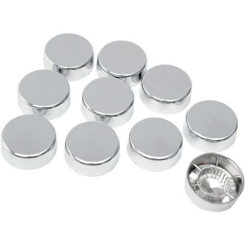 DRAG SPECIALTIES 2402-0130 Drag Specialties Bolt Covers With Washers - Hex - 5/8" - Chrome - 10 Pack
