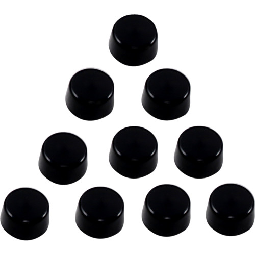 Drag Specialties Bolt Covers - Hex - Side Cut - 7/16" - Black - 10 Pack