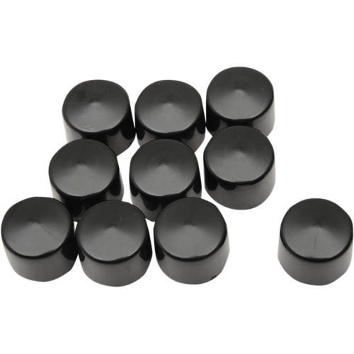 Drag Specialties Bolt Covers - Hex - 7/16" - Black - 10 Pack