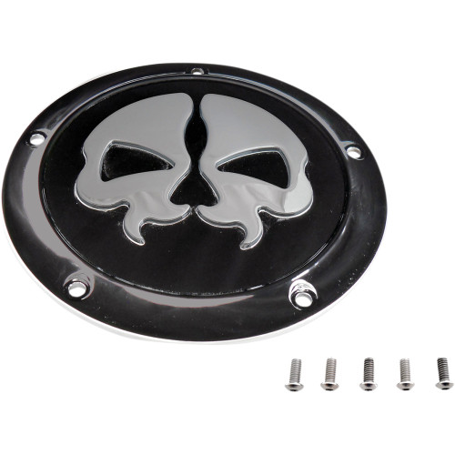 Drag Specialties Split Skull Derby Cover - Black - Touring