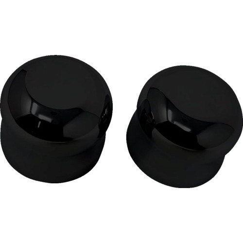 Covingtons Axle Covers - Front - Smooth - Black - Pair - '08-'23 C0007-B