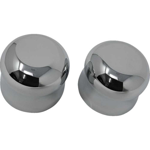 COVINGTONS C0007C Covingtons Axle Covers - Front - Smooth - Chrome - Pair - '08-'23 C0007-C