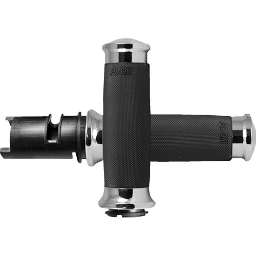 AVON GRIPS CC85CHF24 Custom Contour Grips - Tbw - Chrome Cc-85-Ch-F24