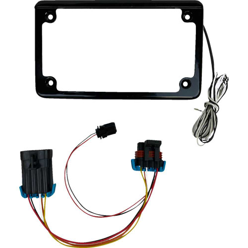 CUSTOM DYNAMICS CDLPFRZR2 Custom Dynamics License Plate Frame - Led - W/ Tag Light - Black - Sxs Cd-Lpf-Rzr2