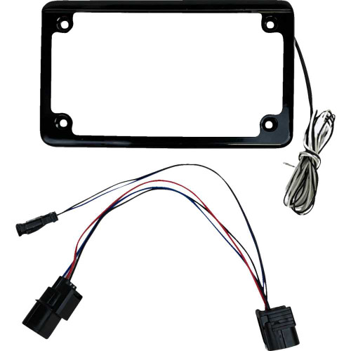 CUSTOM DYNAMICS CDLPFTA Custom Dynamics License Plate Frame - Led - W/ Tag Light - Black - Sxs Cd-Lpf-Ta