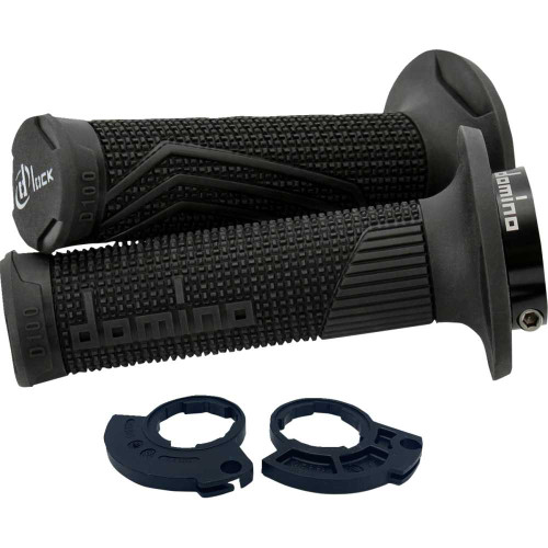 DOMINO D10046C4000H70 D100 D-Lock Grips - Single Cable - Black D10046C4000H7-0