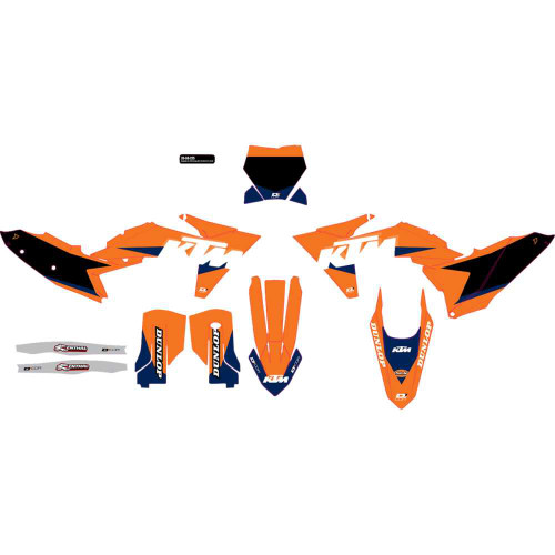 D'COR VISUALS 2030225 D'Cor Visuals Graphic Kit - Black - Ktm Racing 20-30-225