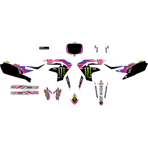 D'COR VISUALS 2050405 D'Cor Visuals Graphic Kit - Monster Energy - Yz - Retro 20-50-405