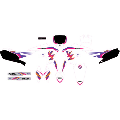 D'Cor Visuals Graphic Kit - Yz Retro 20-50-334 D'Cor Visuals Graphic Kit - Yz Retro 20-50-334