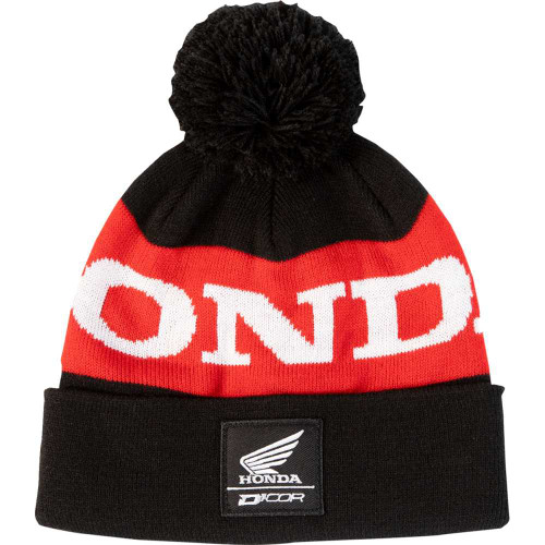 D'COR VISUALS 701291 D'Cor Visuals Honda Stripe Beanie - Black/Red 70-129-1