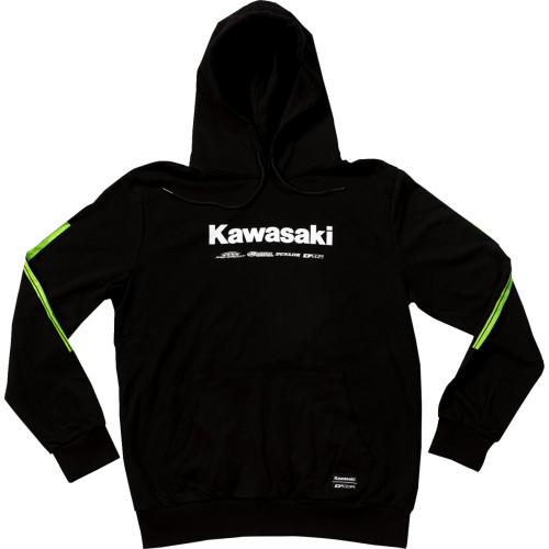 D'Cor Visuals Kawasaki Race Sweatshirt - Black - Medium 85-206-2 D'Cor Visuals Kawasaki Race Sweatshirt - Black - Medium 85-206-2
