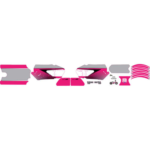 D'COR VISUALS 1080203B D'Cor Visuals Stacyc Stability Cycle Graphic Kit - 16" - Brushless - Pink 10-80-203B