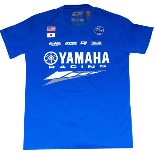 D'Cor Visuals Yamaha Factory T-Shirt - Blue - Xl 80-125-4