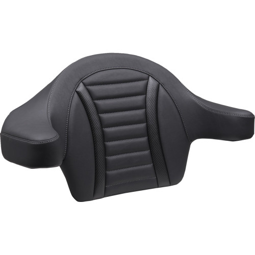 Deluxe Extended Passenger Arm Backrest - Gunmetal Stitch - Touring 88403Gm