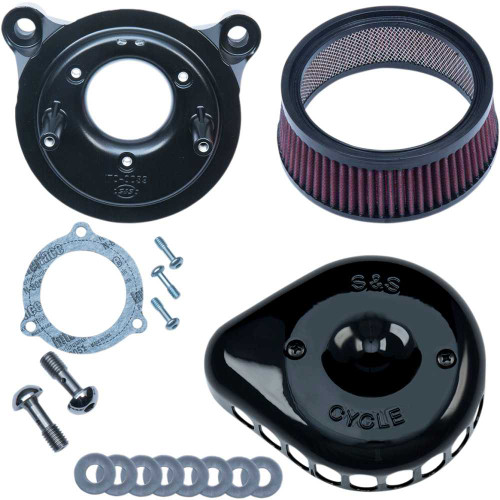 S&S CYCLE 1700438 S&S Cycle Mini Teardrop Stealth Air Cleaner Kit - Gloss Black 170-0438
