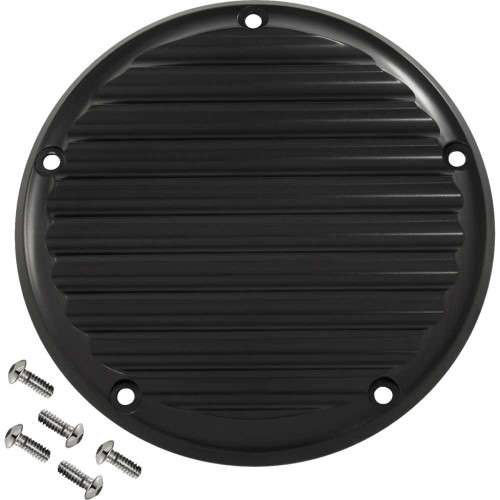 JOKER MACHINE 069651 Derby Cover - 5 Hole - Finned - Black - M8 Softail 06-965-1