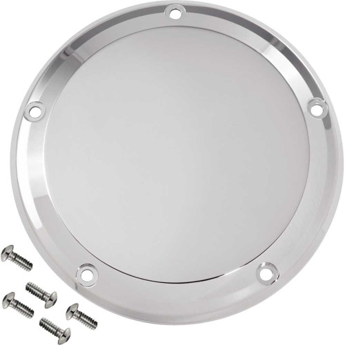 JOKER MACHINE 069663 Derby Cover - 5 Hole - Smooth - Chrome - M8 Softail 06-966-3