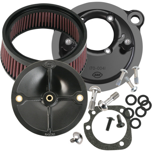 S&S Cycle Super Stock Stealth Air Cleaner Kit - Black 170-0093