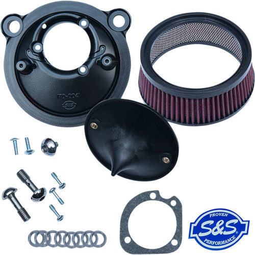 S&S Cycle Super Stock Stealth Air Cleaner Kit - Black 170-0302E