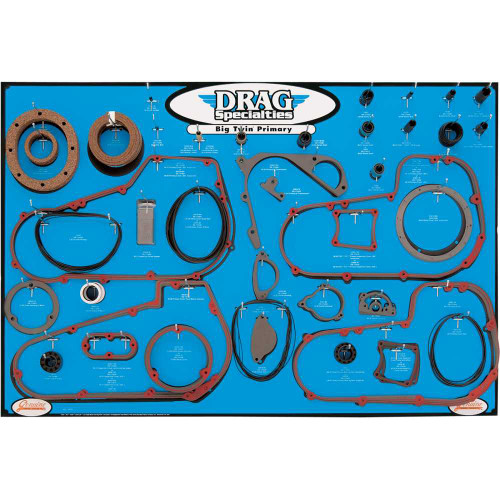 DRAG SPECIALTIES 9903-0101 Gasket, Seal, And O-Ring Display - '99-'06 Twin-Cam 5-Speed Primaries
