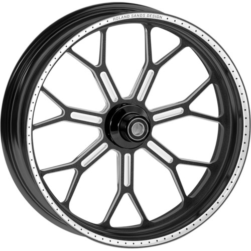 Rsd Wheel - Delmar - Front - Dual Disc/With Abs - Black/Contrast Cut Ops - 21X3.5 - '08+ Fld 12047106Deljsm