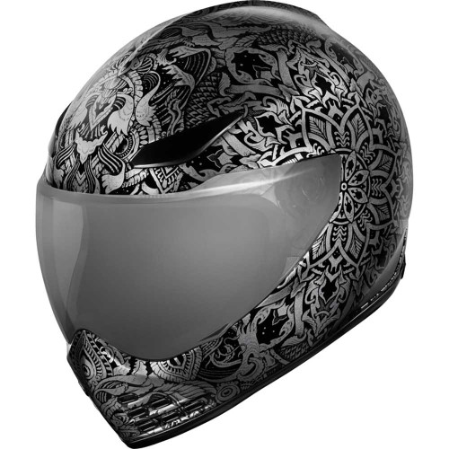 ICON 0101-14962 Domain Helmet - Gravitas - Black - Xl