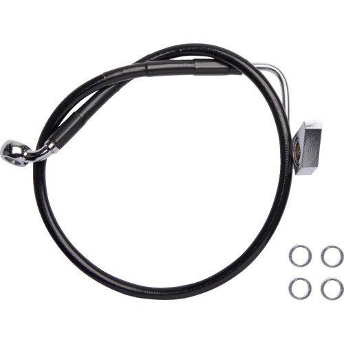 DRAG SPECIALTIES 1741-6337 Drag Specialties Brake Line - Rear - Abs - Black