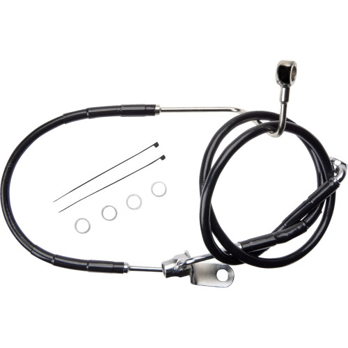 Drag Specialties Brake Line - Rear - Non-Abs - Black