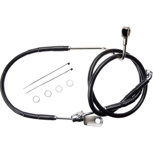 DRAG SPECIALTIES 1741-6353 Drag Specialties Brake Line - Rear - Non-Abs - Black