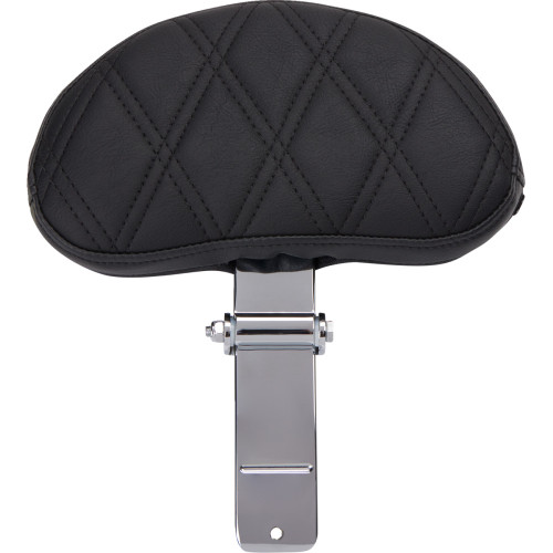 Drag Specialties Ez Glide Ii Backrest - Small - Vinyl - Double Diamond Black Stitch