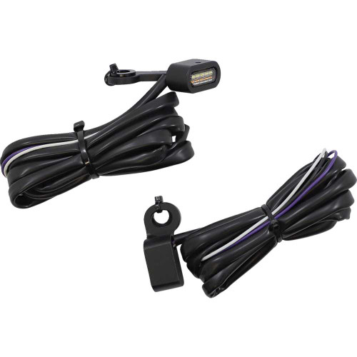 DRAG SPECIALTIES 2040-2788 Drag Specialties Marker Lights - White/Amber - Black