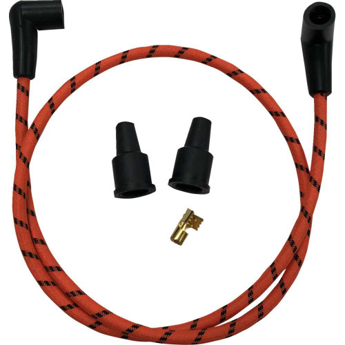 DRAG SPECIALTIES 2104-0400 Drag Specialties Plug Wires - Braided - Orange/Black