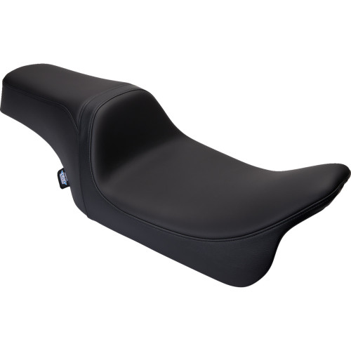 Drag Specialties Predator 1Up Seat - Solar Leather - Black - Smooth - Flh '08-'23