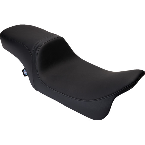 Drag Specialties Predator 2-Up Seat - Vinyl - Black - Smooth - W/O Backrest - Flh '08-'23
