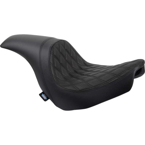 DRAG SPECIALTIES 0802-1517 Drag Specialties Predator Seat - Double Diamond W/ Black Sitching - Vinyl - Flsb/Fxlr '18-'23