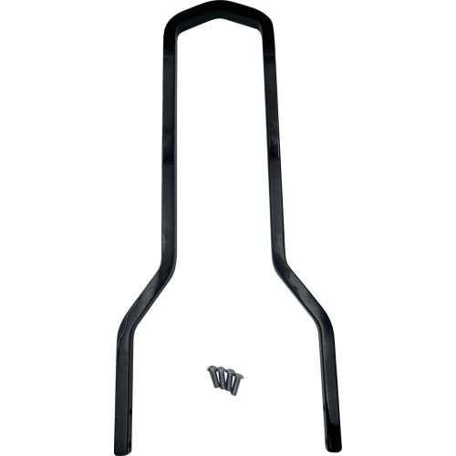 DRAG SPECIALTIES 1501-0767 Drag Specialties Round Sissy Bar - Black - 14.75"H X 8.75"W