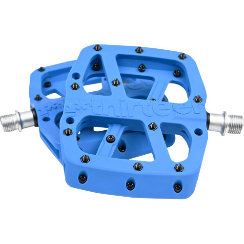 E*Thirteen Base Pedals - Flat - Blue Pd2Usa-102