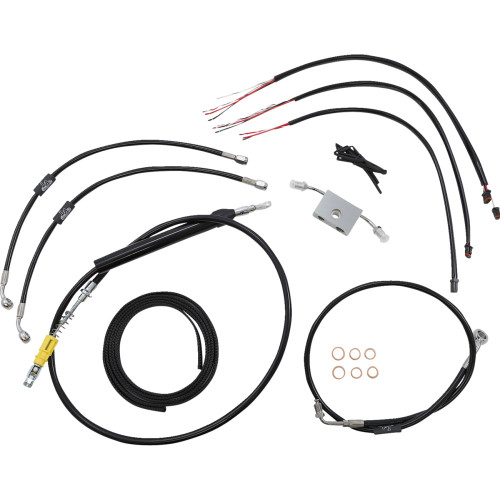 La Choppers Handlebar Cable/Brake Line Kit - Quick Connect - Complete - 15" - 17" Handlebars - Black La-8157Kt2-16B La Choppers Handlebar Cable/Brake Line Kit - Quick Connect - Complete - 15" - 17" Handlebars - Black La-8157Kt2-16B