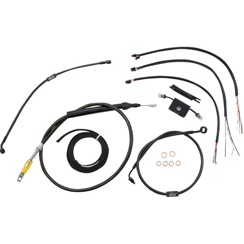 La Choppers Handlebar Cable/Brake Line Kit - Quick Connect - Complete - 15" - 17" Handlebars - Midnight La-8157Kt2-16M La Choppers Handlebar Cable/Brake Line Kit - Quick Connect - Complete - 15" - 17" Handlebars - Midnight La-8157Kt2-16M