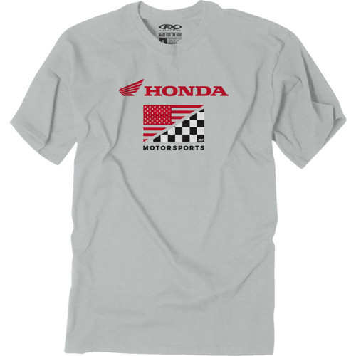 Factory Effex Honda Flag T-Shirt - Light Gray - 2Xl 27-87318