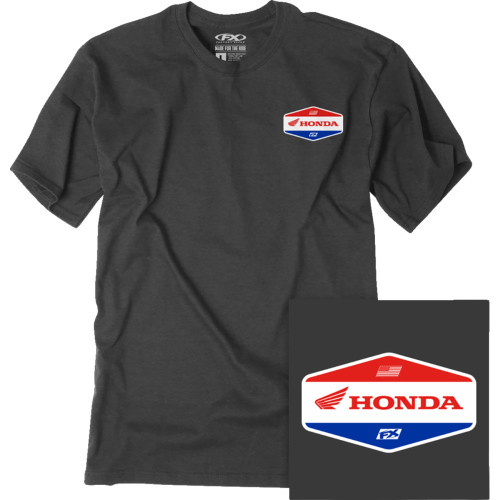 Factory Effex Honda Stadium T-Shirt - Heather Charcoal - Large 27-87334