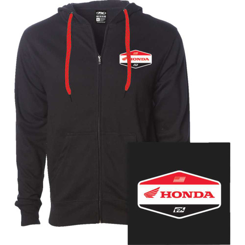 FACTORY EFFEX 2788304 Factory Effex Honda Stadium Zip-Up Hoodie - Black - Large 27-88304