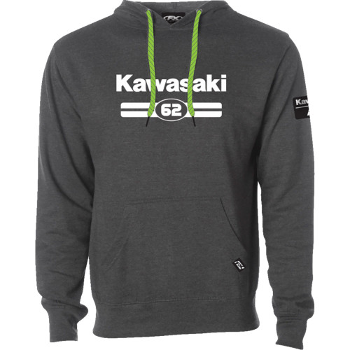 Factory Effex Kawasaki Sixty Two Pullover Hoodie - Heather Charcoal - Xl 27-88106