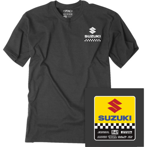 Factory Effex Suzuki Starting Line T-Shirt - Heather Charcoal - 2Xl 27-87408