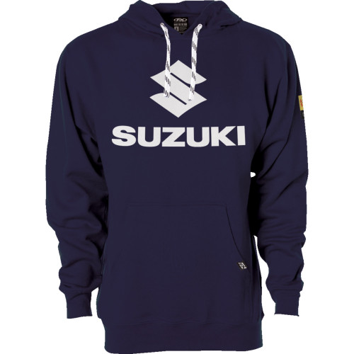 Factory Effex Suzuki Vertical Pullover Hoodie - Navy - Medium 26-88402