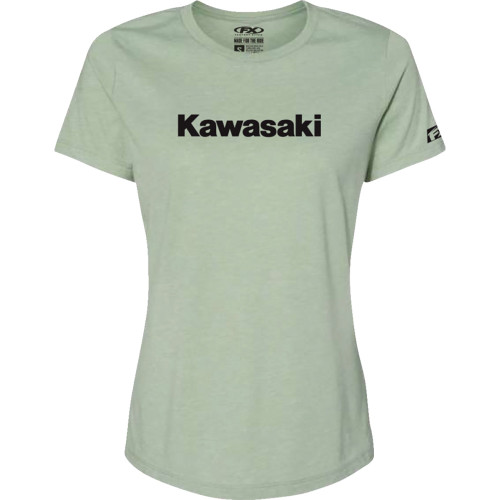 Factory Effex Women'S Kawasaki T-Shirt - Light Heather Green - Small 27-87140