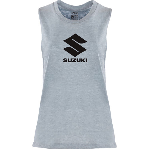 Factory Effex Women'S Suzuki Idol Muscle Tank Top - Light Heather Blue - Large 27-87454