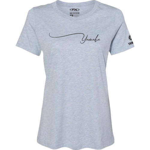 Factory Effex Women'S Yamaha Signature T-Shirt - Light Heather Blue - Xl 27-87246 Factory Effex Women'S Yamaha Signature T-Shirt - Light Heather Blue - Xl 27-87246